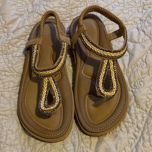 Braided Tan Sandals